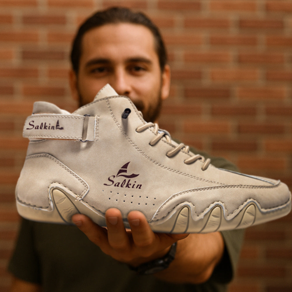 OrthoFit - Orthopädische, Wasserdichte & Rutschfeste Leder-Barfußschuhe