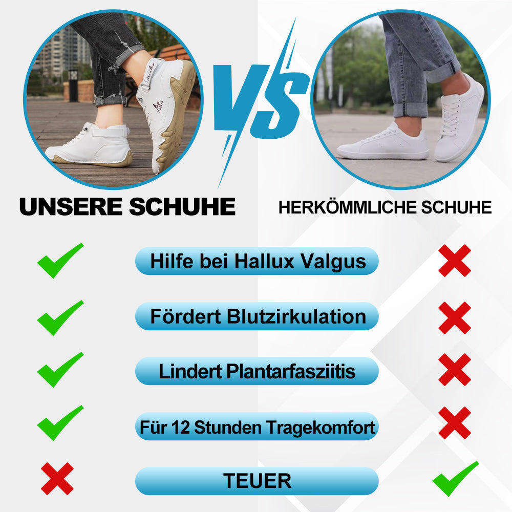 OrthoFit - Orthopädische, Wasserdichte & Rutschfeste Leder-Barfußschuhe