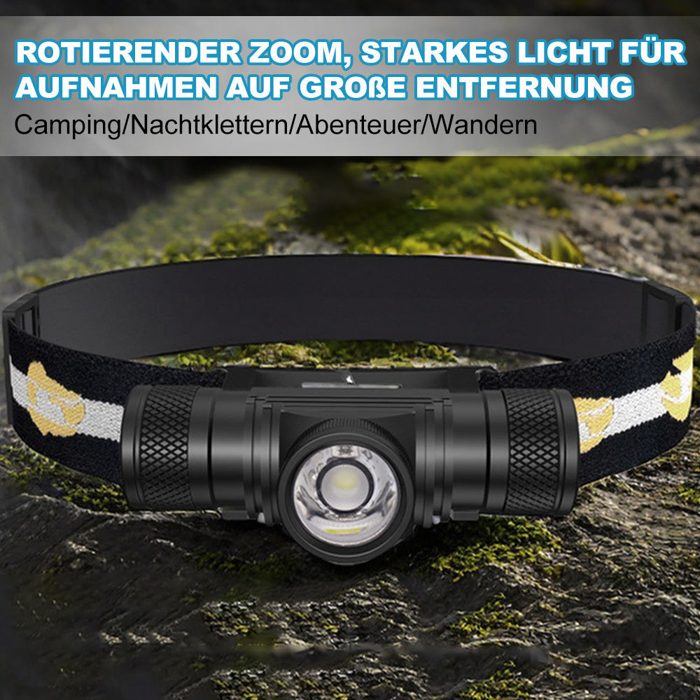 NachtLicht - Große Reichweite, Outdoor-Stirnlampe Mit Extrem Langer Akkulaufzeit