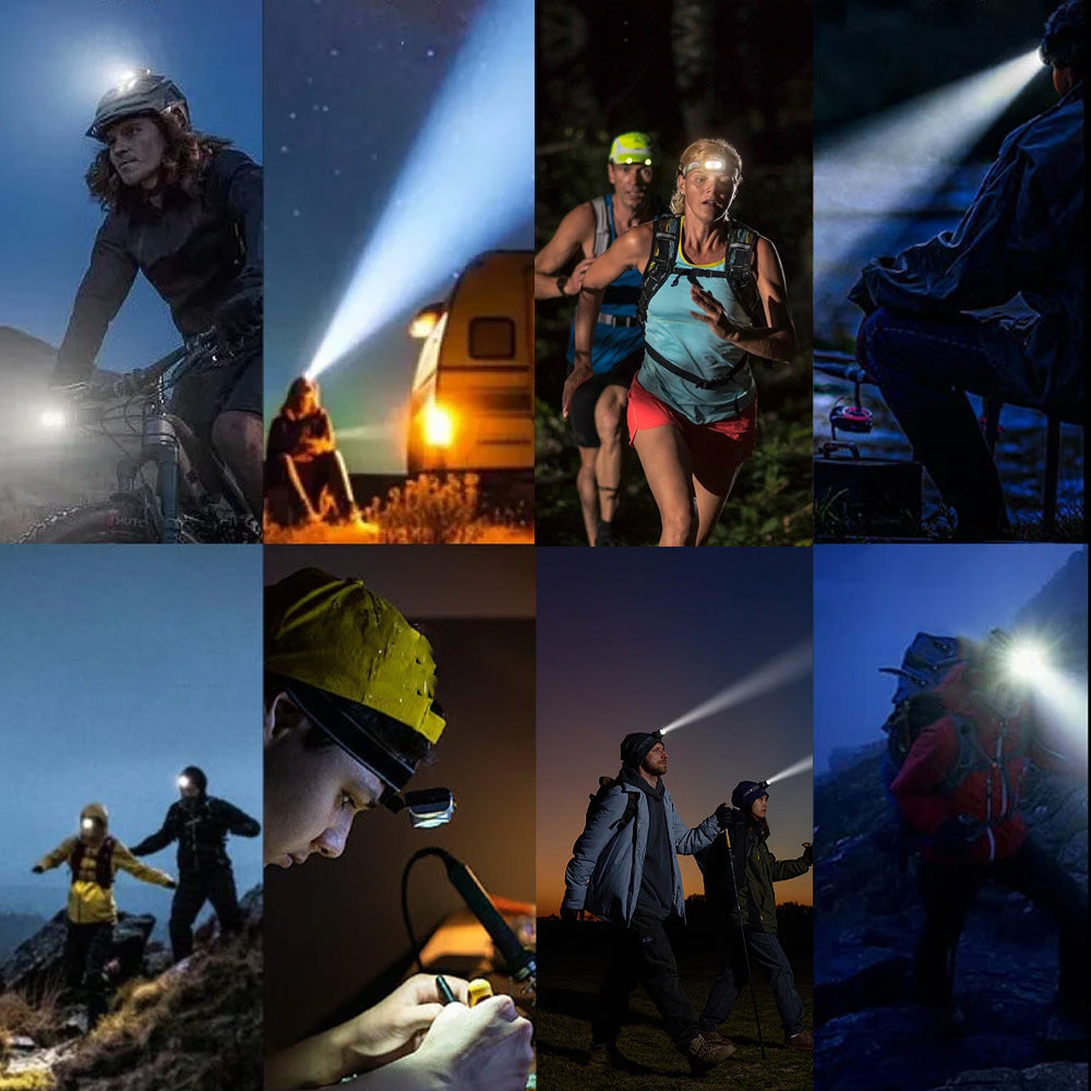 NachtLicht - Große Reichweite, Outdoor-Stirnlampe Mit Extrem Langer Akkulaufzeit