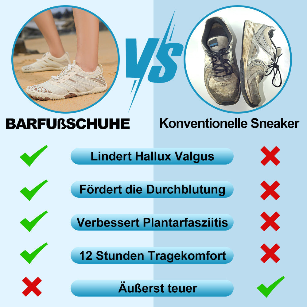 NatureStep - Ergonomische, Schmerzlindernde Schnell Trocknende Barfußschuhe