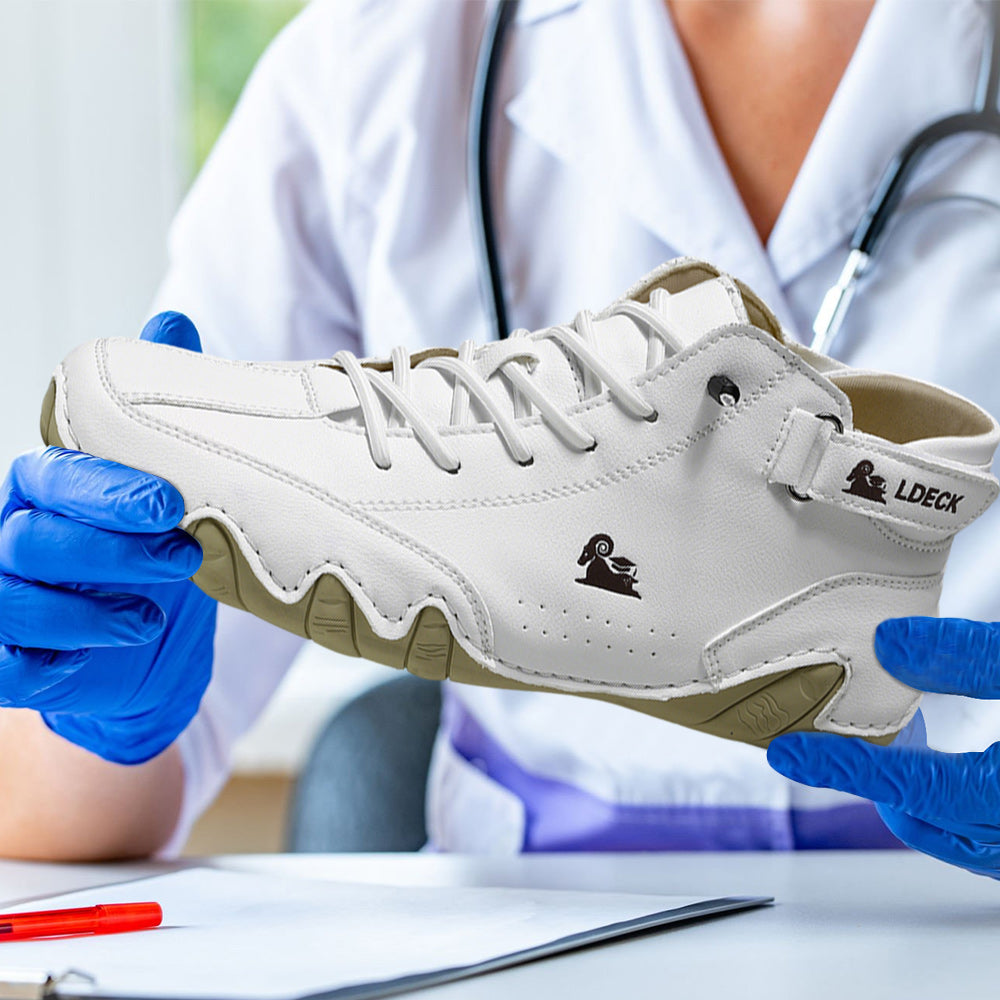 OrthoFlex - Ergonomische, Wasserdichte, Schmerzlindernde Leder-Barfußschuhe