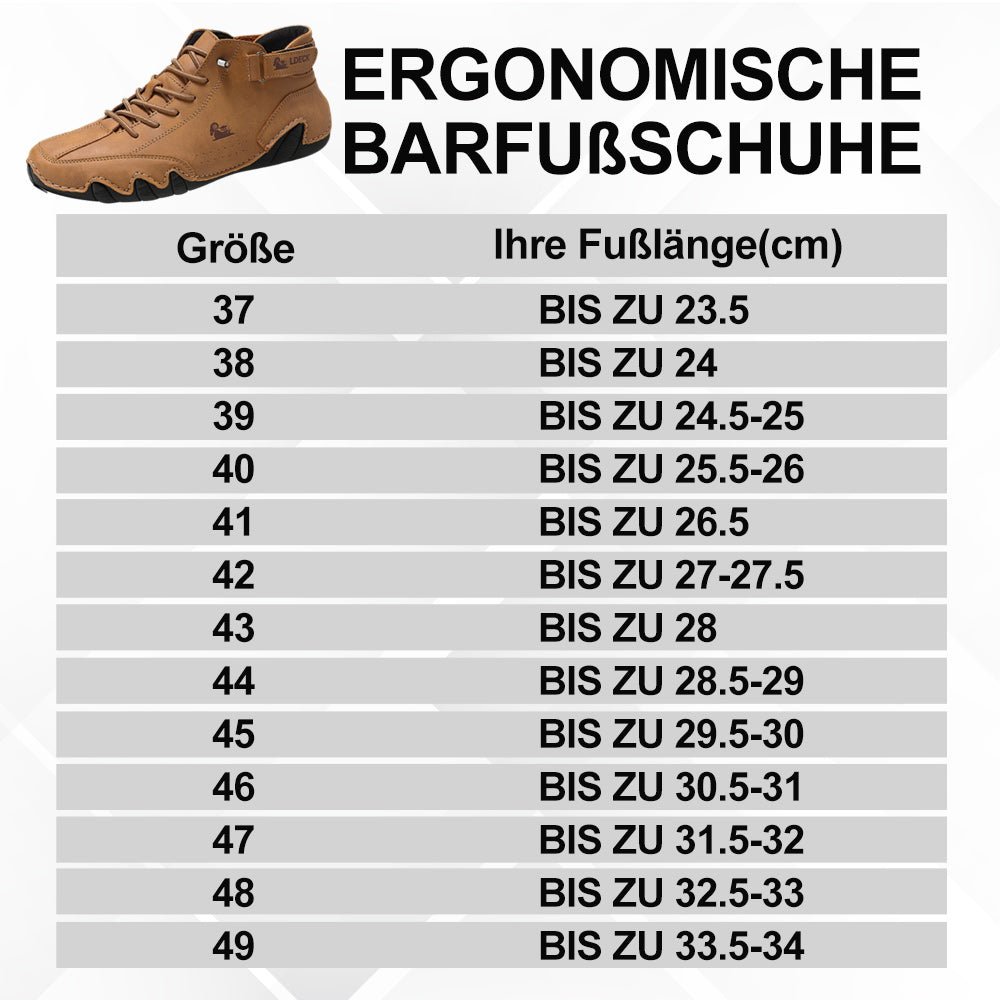 OrthoFlex - Ergonomische, Wasserdichte, Schmerzlindernde Leder-Barfußschuhe