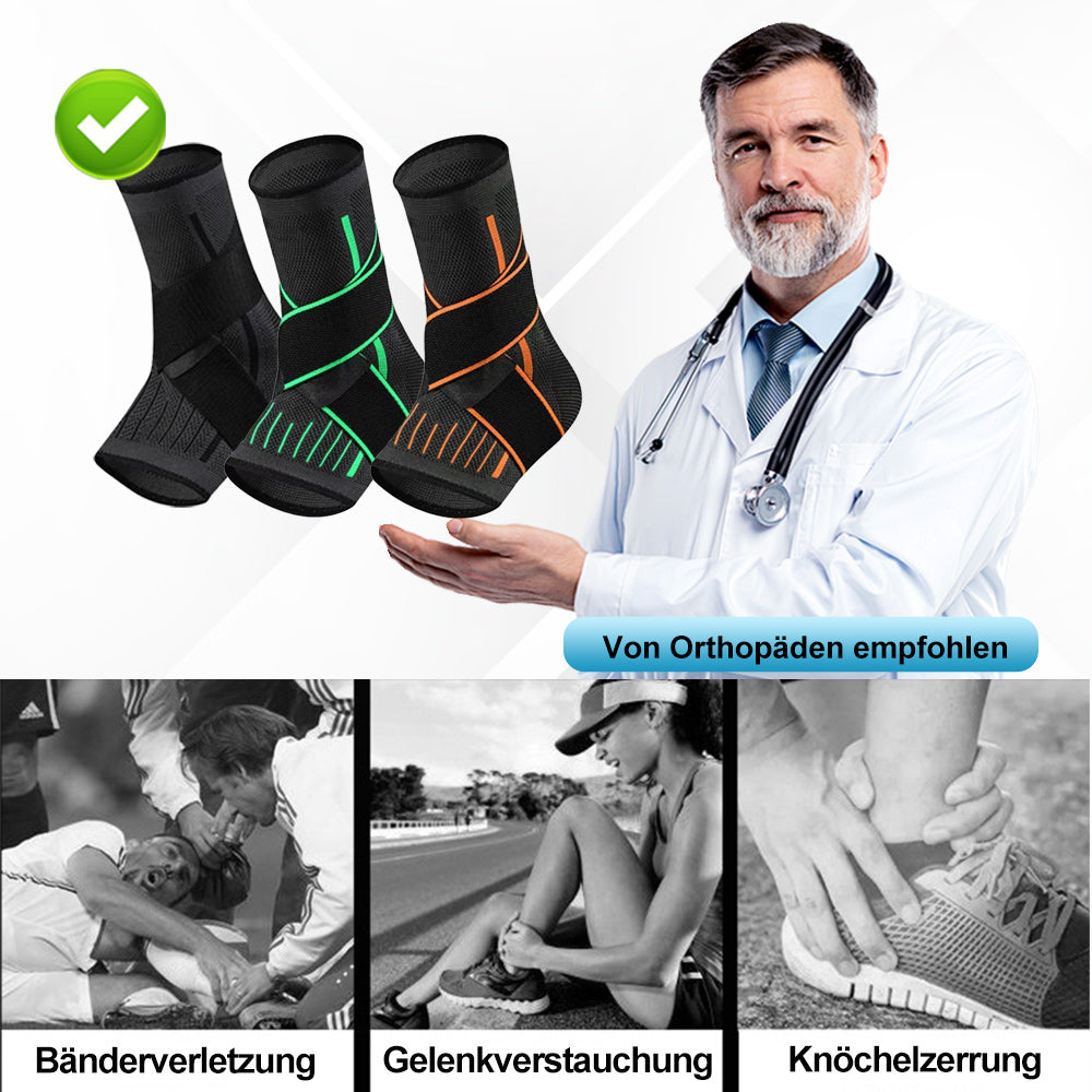 OrthoSole - Ergonomische Knöchelstütze Mit Kompressionsband Gegen Verstauchungen