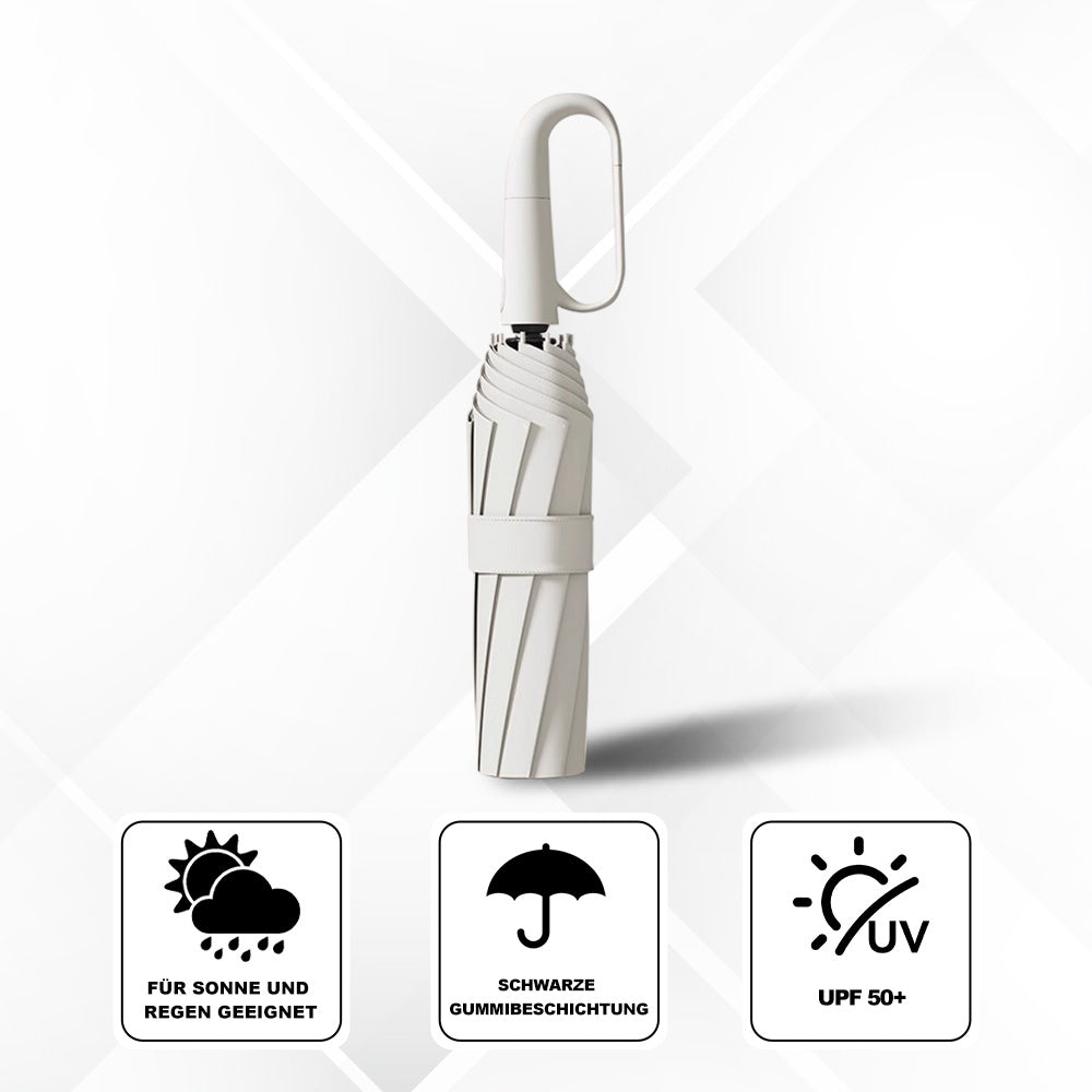 RainShield - Kompakter Reiseschirm Mit Windschutz – Automatisch Öffnen/Schließen & Verstärktes Rahmen