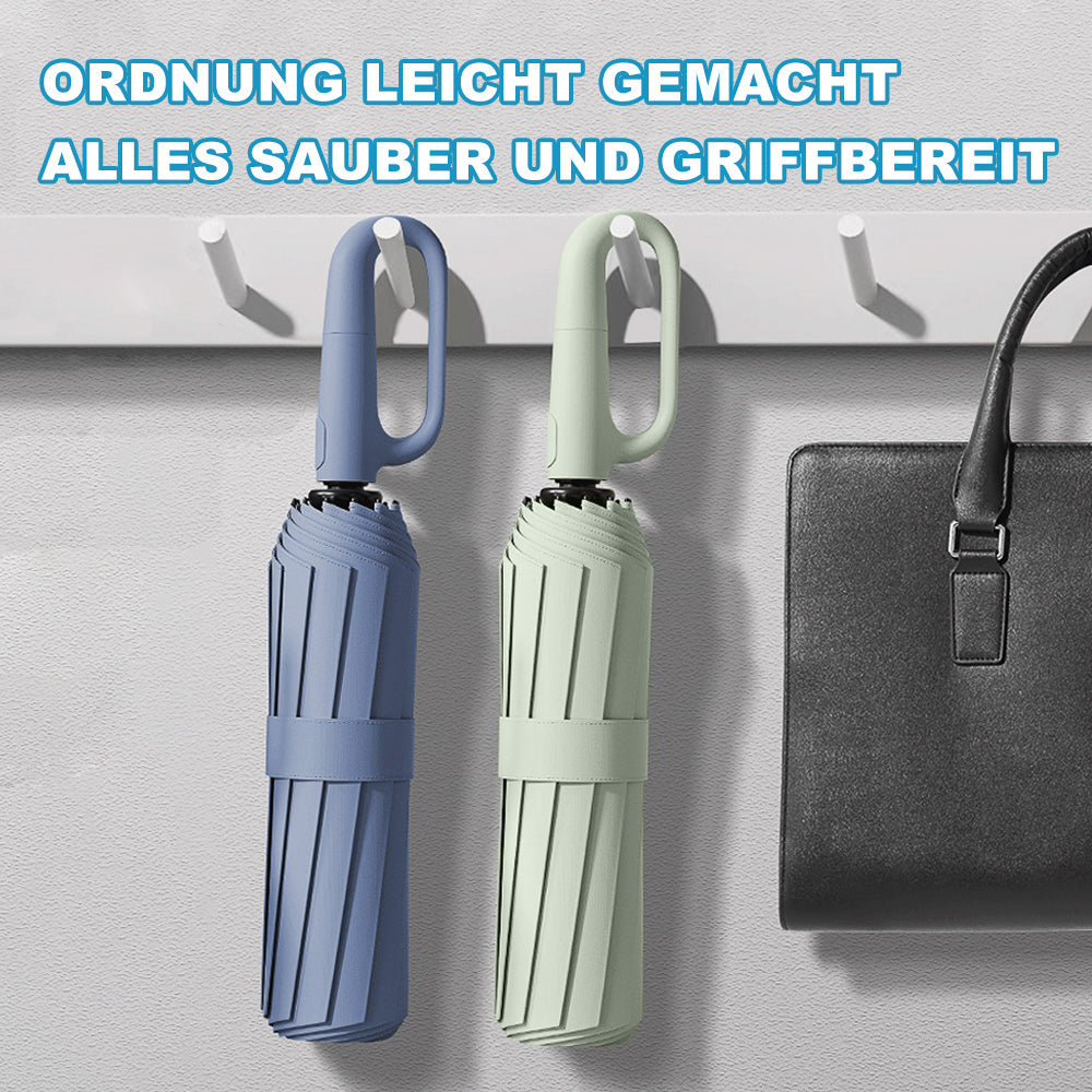 RainShield - Kompakter Reiseschirm Mit Windschutz – Automatisch Öffnen/Schließen & Verstärktes Rahmen