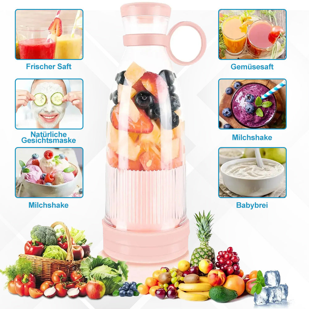 Tragbarer Entsafter – Kompakter Saft- und Smoothie-Mixer mit USB-Ladefunktion