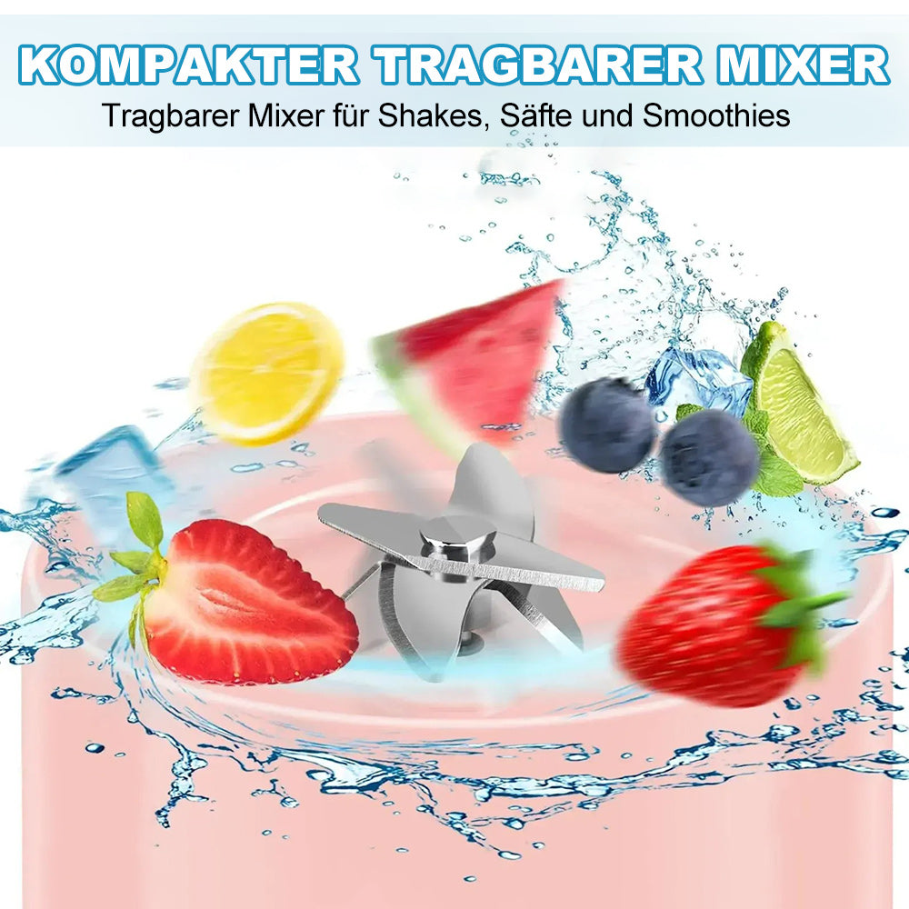 Tragbarer Entsafter – Kompakter Saft- und Smoothie-Mixer mit USB-Ladefunktion
