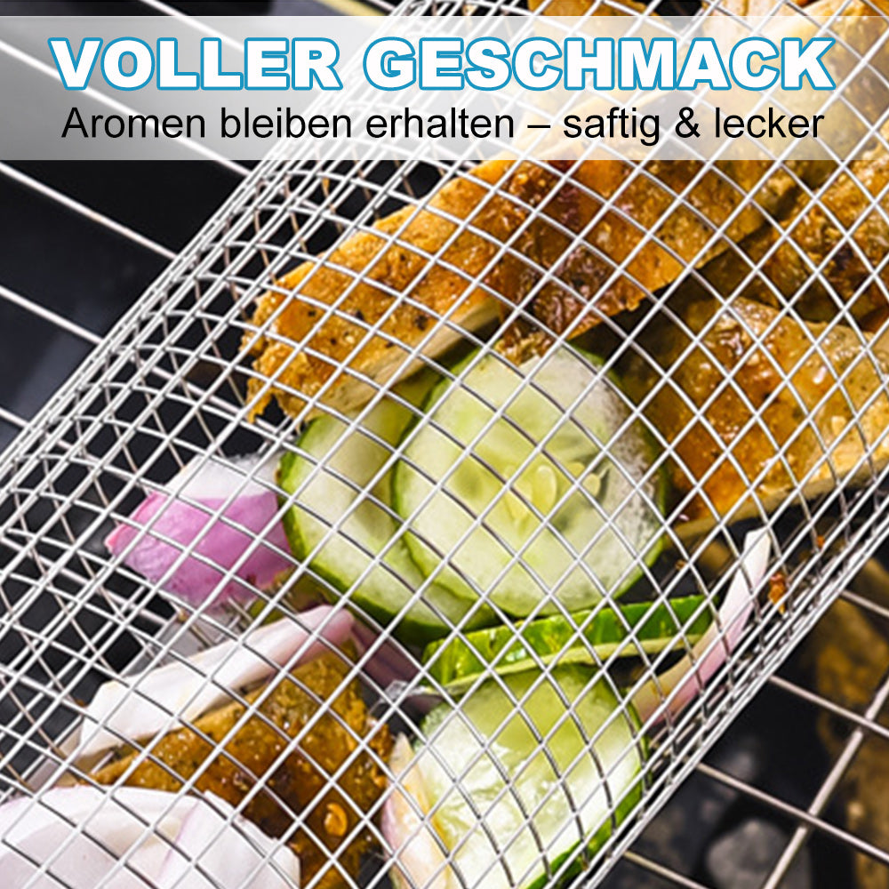 Outdoor BBQ Drehbarer Edelstahl-Grillkorb