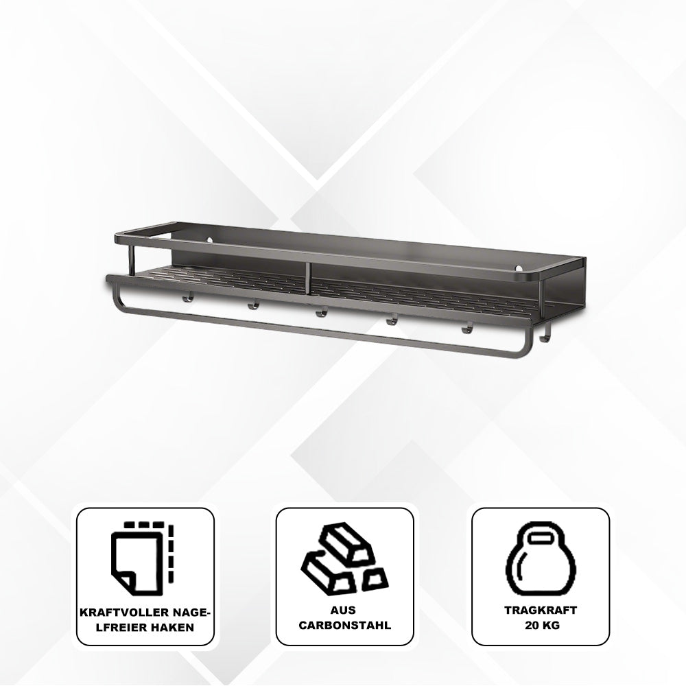 Zeitgemässes Regal In Grau/Schwarz – Perfekt Für Küche & Bad