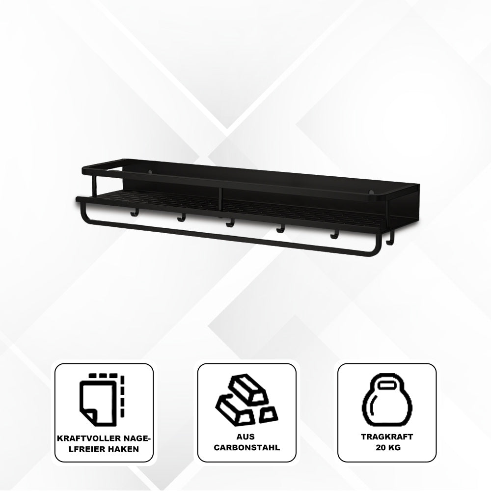 Zeitgemässes Regal In Grau/Schwarz – Perfekt Für Küche & Bad