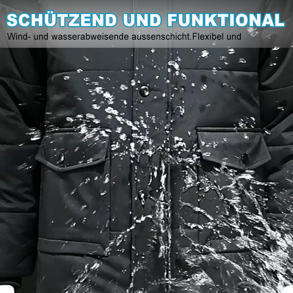 ThermoFeder - Herren-Kapuzenjacke Für Den Winter – Lässiger, Dick Windbreaker Mit Taschen