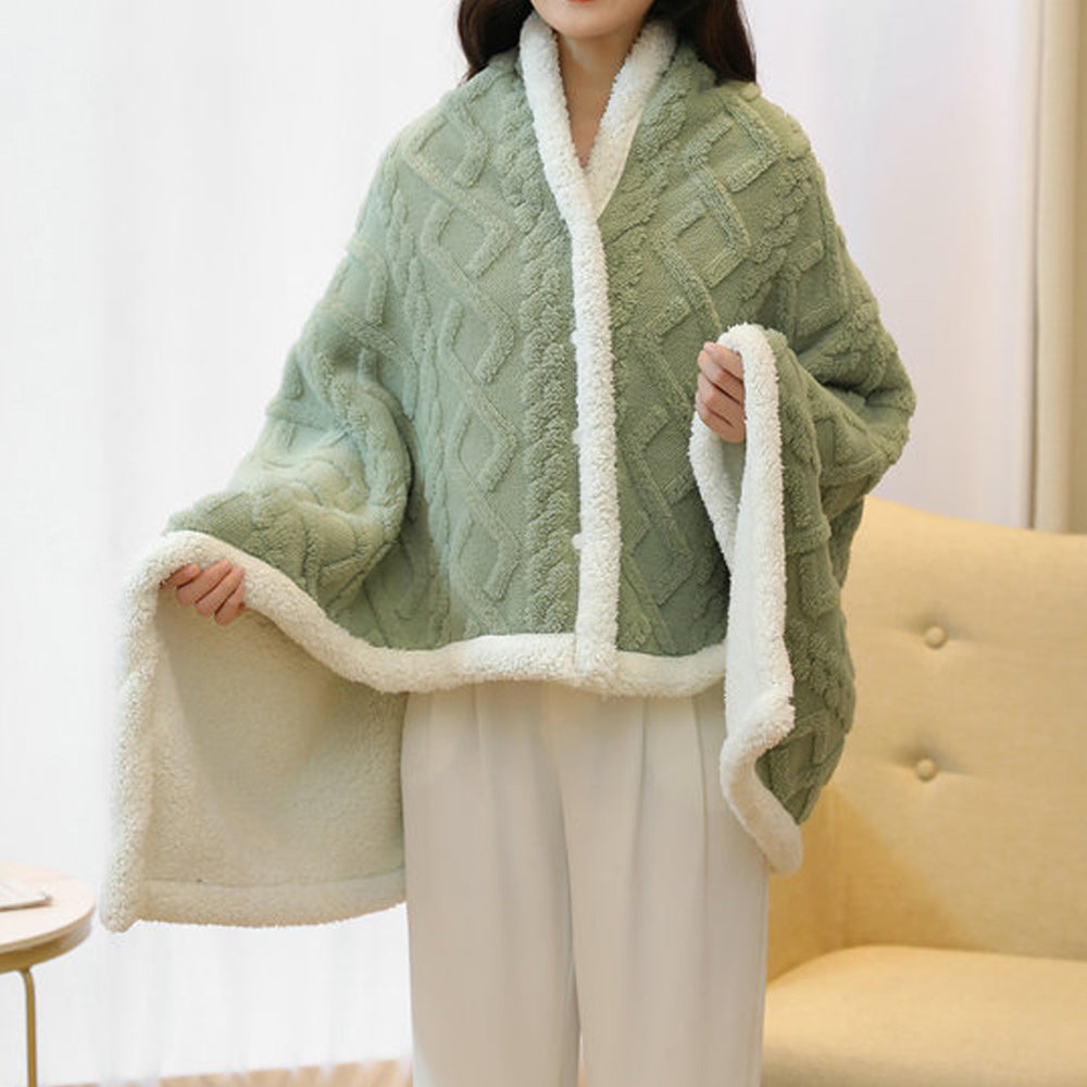 SanftSchlaf - Multifunktionale, Verdickte Winter-Schal-Nickerchendecke