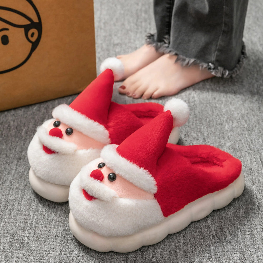Winterjoy – Weihnachtsmann Hausschuhe - Warme Gemütliche Fest