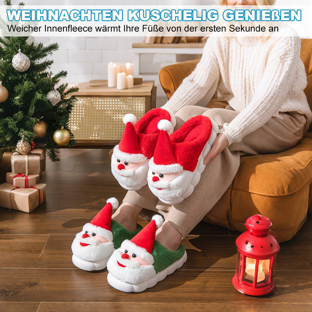 Winterjoy – Weihnachtsmann Hausschuhe - Warme Gemütliche Fest