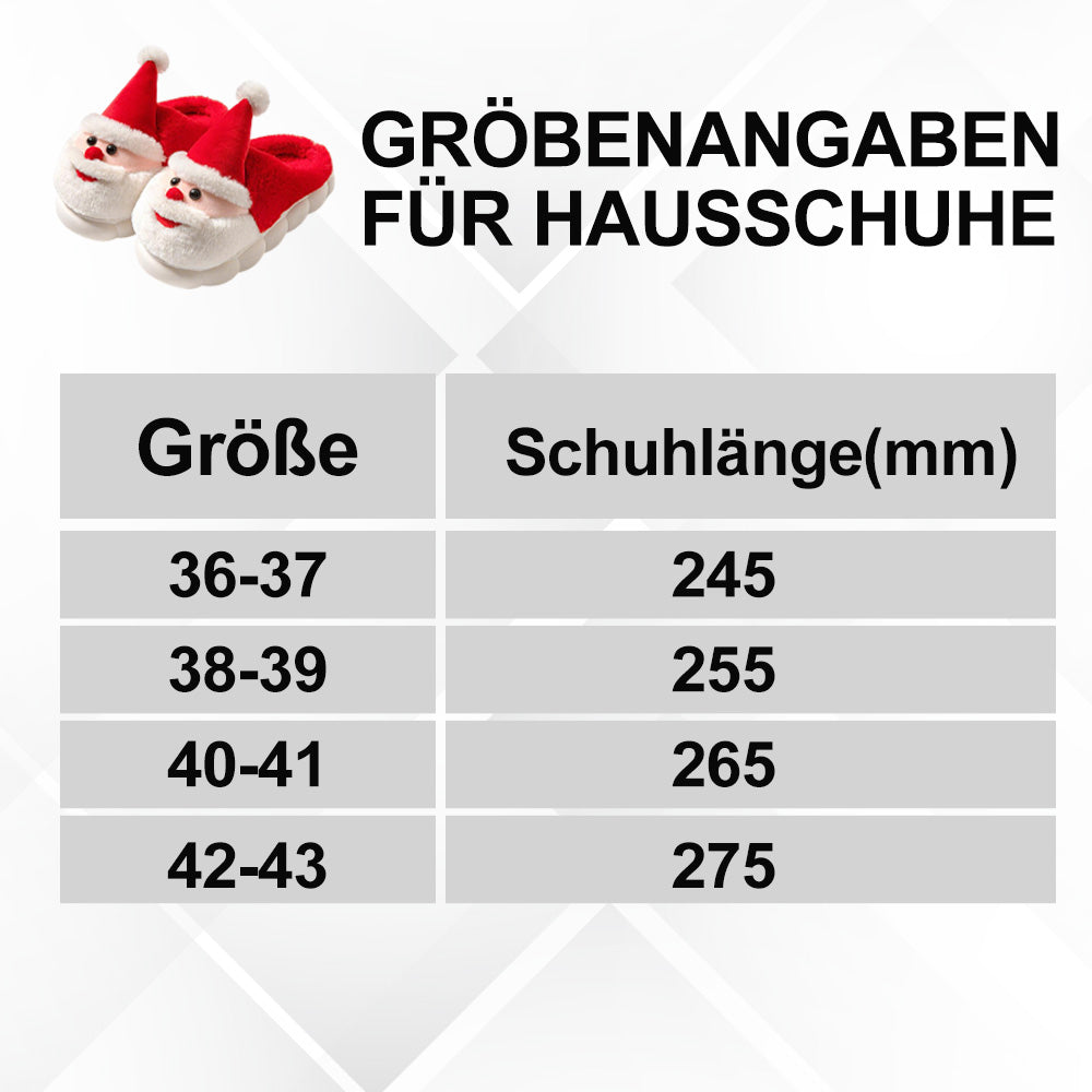 Winterjoy – Weihnachtsmann Hausschuhe - Warme Gemütliche Fest