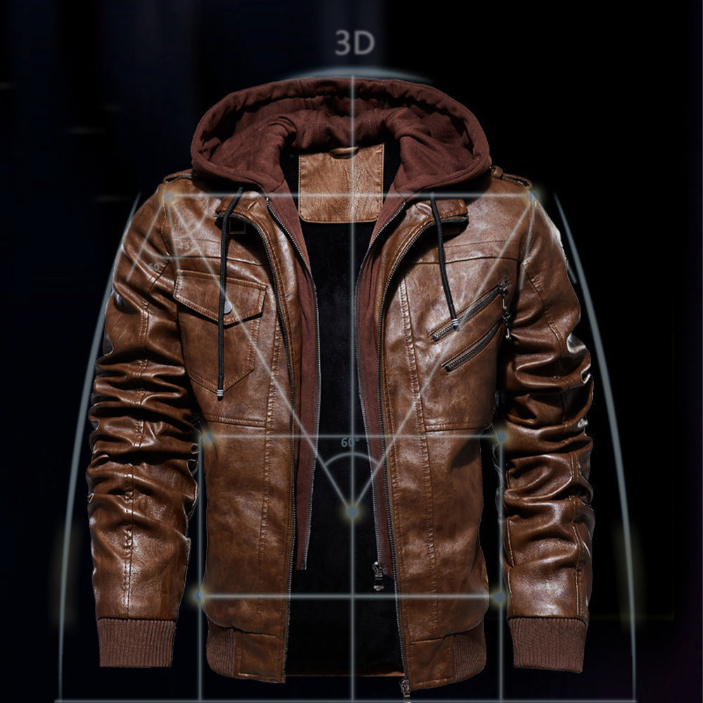 ThermoCore - Hochwertige Lederjacke Herren