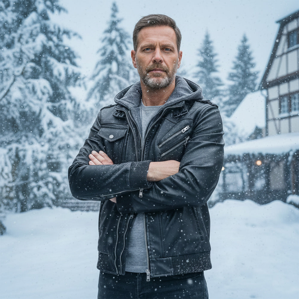 ThermoCore - Hochwertige Lederjacke Herren