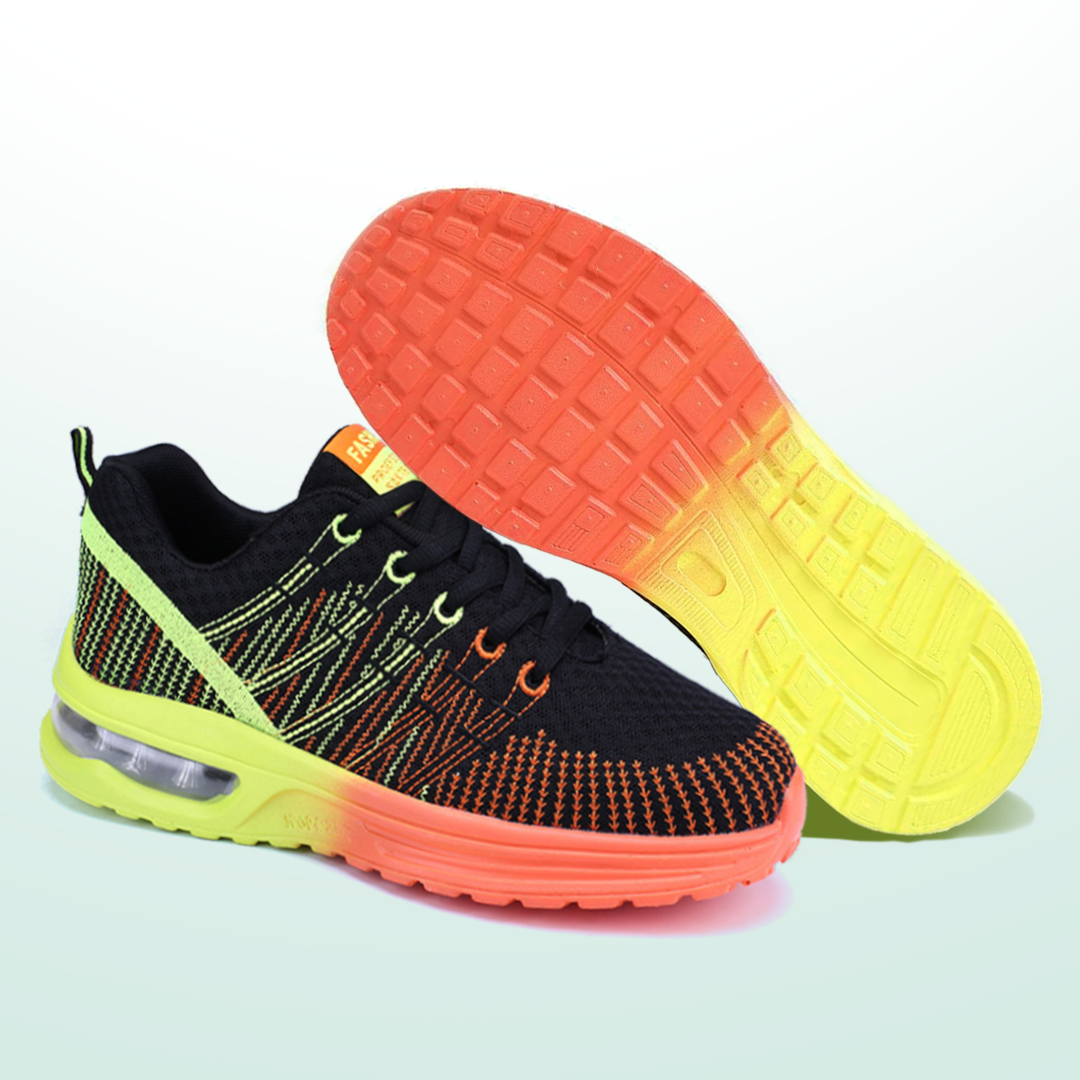 Hildaschritt Orthopädische Schuhe - Lindgrün Orange