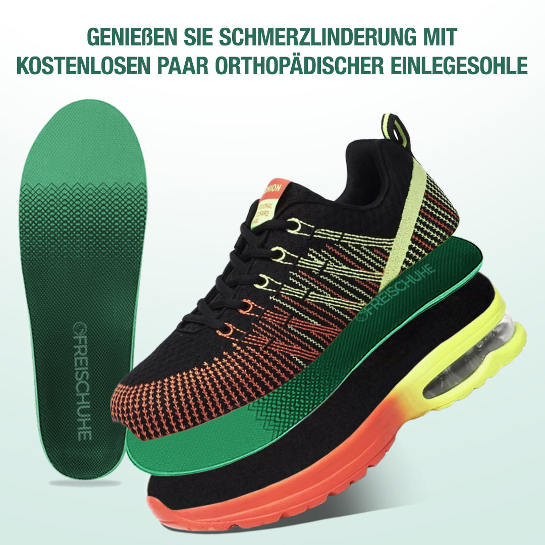 Hildaschritt Orthopädische Schuhe - Lindgrün Orange
