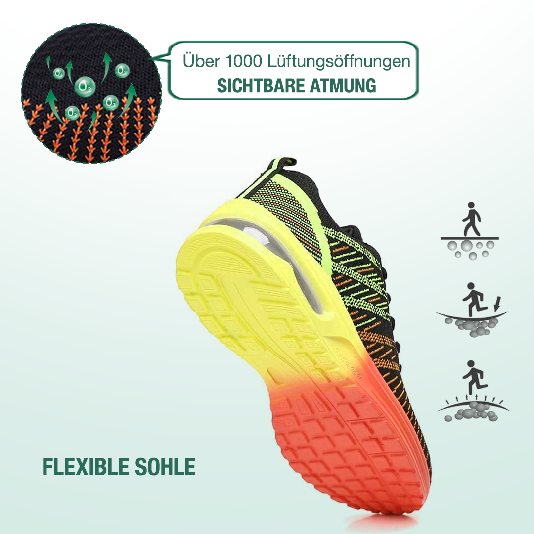 Hildaschritt Orthopädische Schuhe - Lindgrün Orange