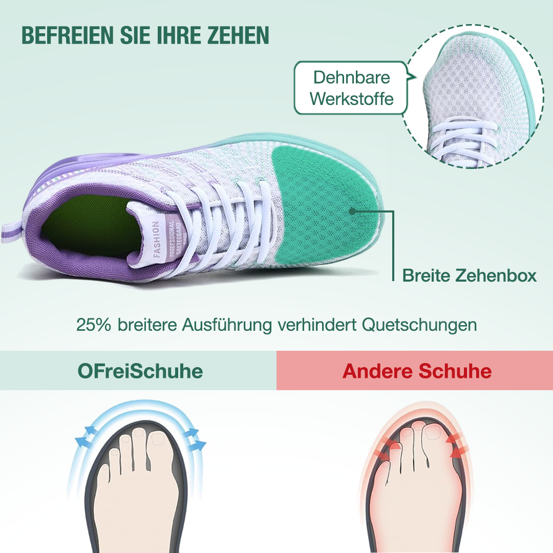 Hildaschritt Orthopädische Schuhe - Violett Türkis