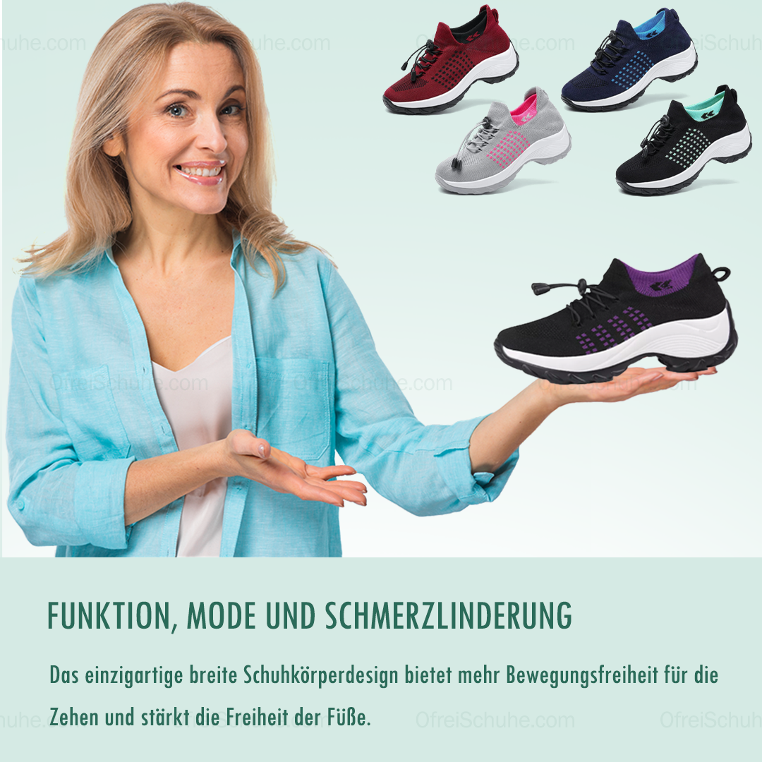 Ambulo Orthopädische Schuhe Strickstoff - Blau Marineblau
