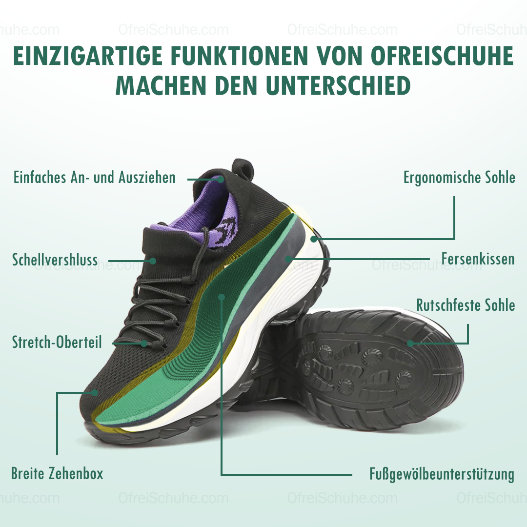 Herbstlaub Orthopädische Schuhe Mesh