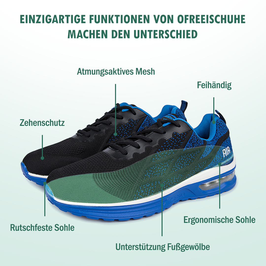 LuftFlex Orthopädische Schuhe Mesh - Blau Schwarz