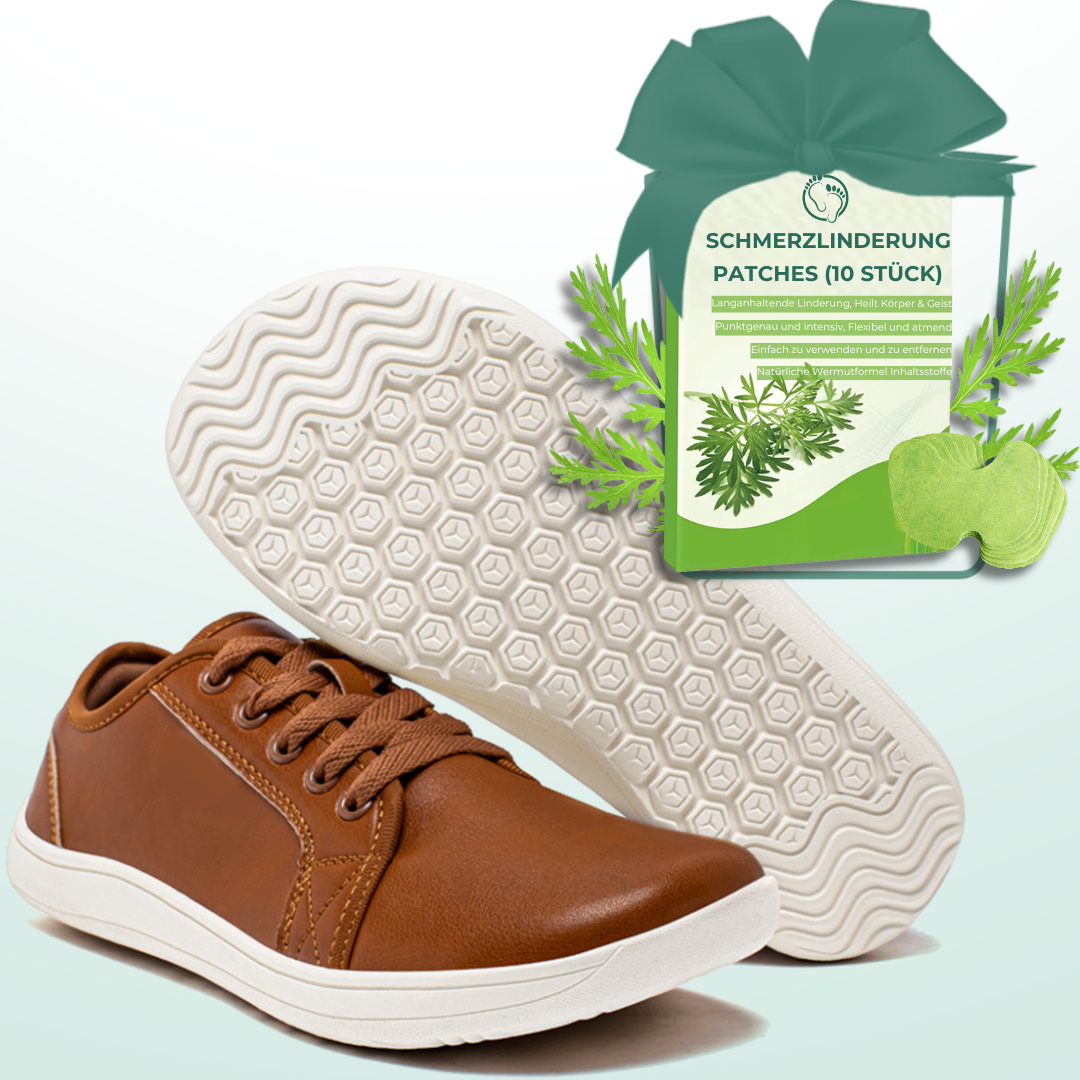 Lorry Vamp Barfußschuhe Leder Braun - Kräuterheld trifft Barfußstar