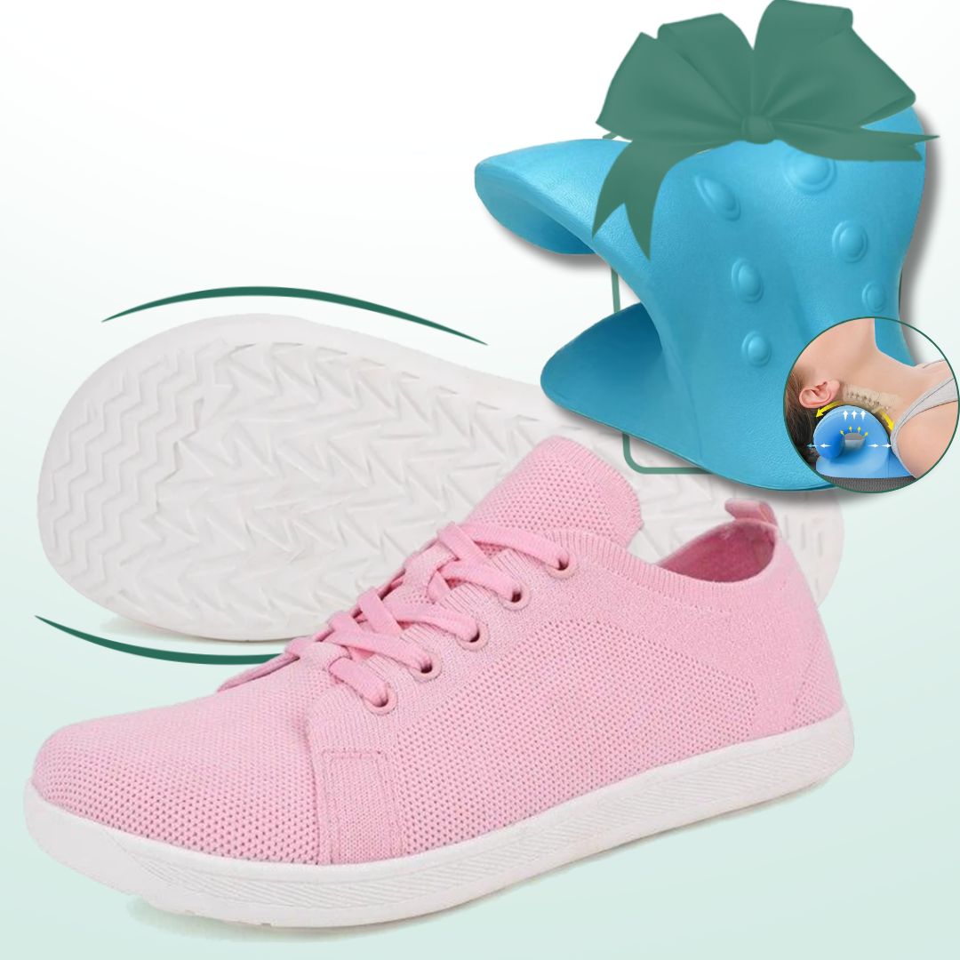 Lorry Vamp Barfußschuhe Knit Rosa - Barfußpower und Nackenwohl