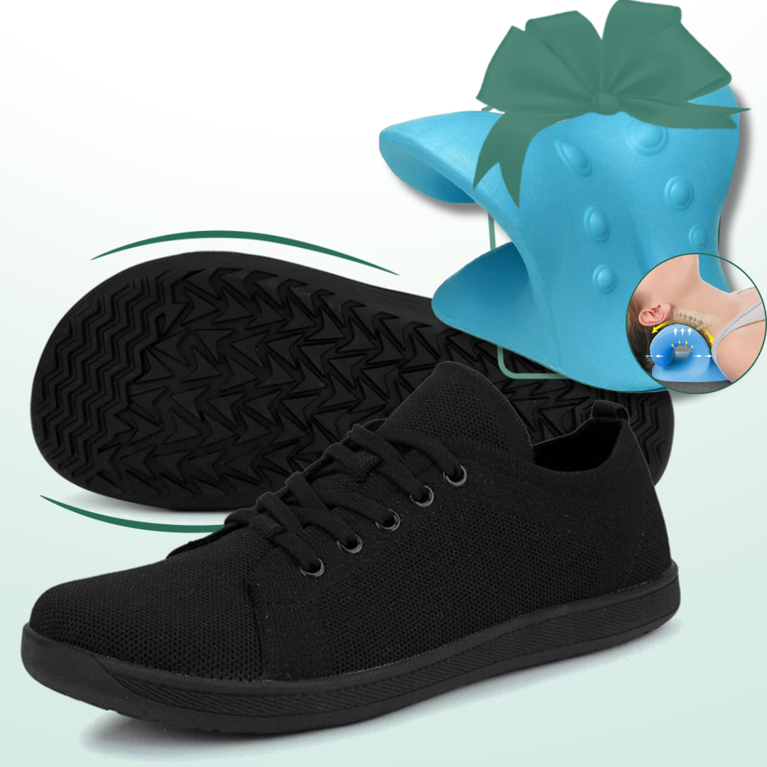 Lorry Vamp Barfußschuhe Knit Schwarz - Schuhfit und Nackenentspannung