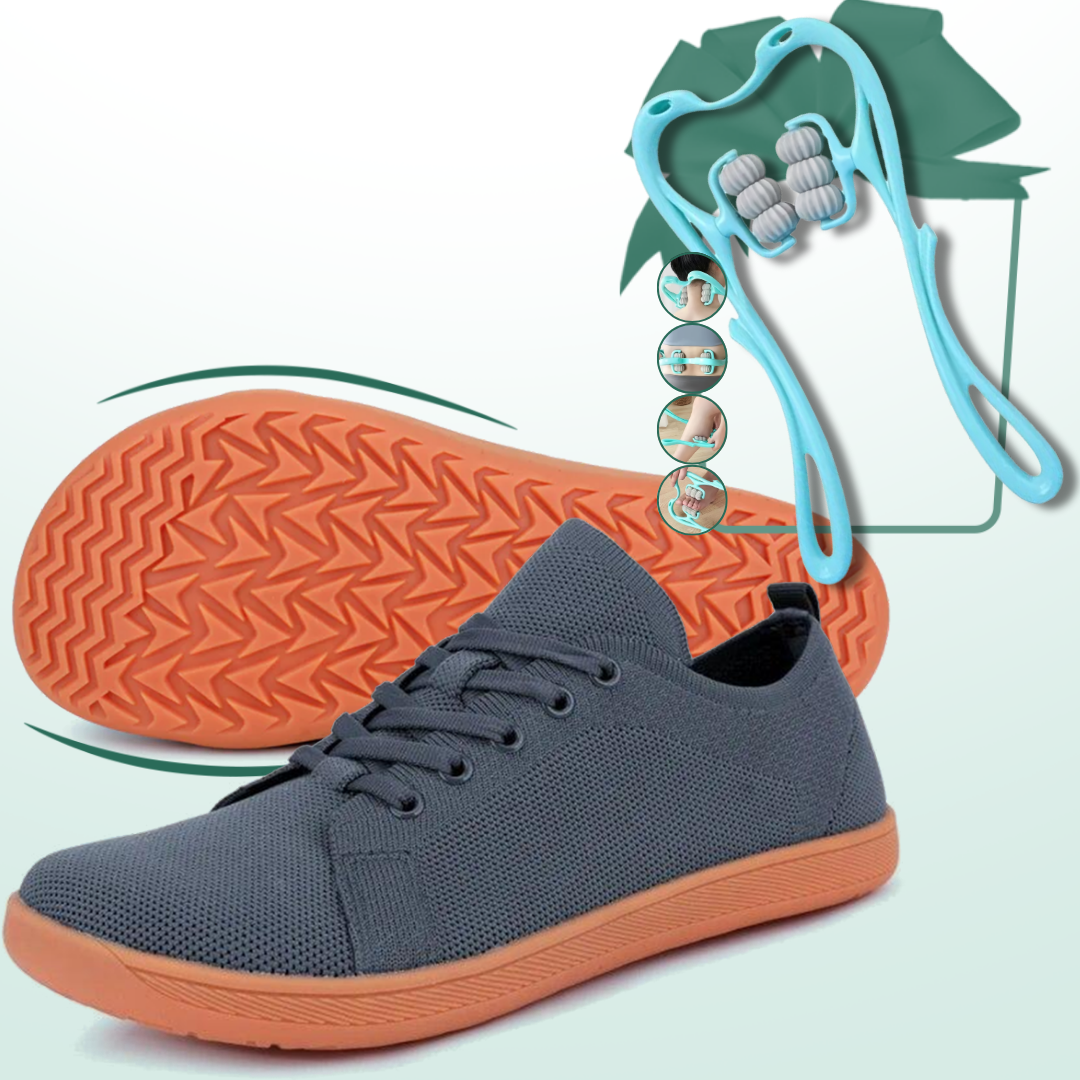 Lorry Vamp Barfußschuhe Knit Grau - Barfußabenteuer und Handmassageglück