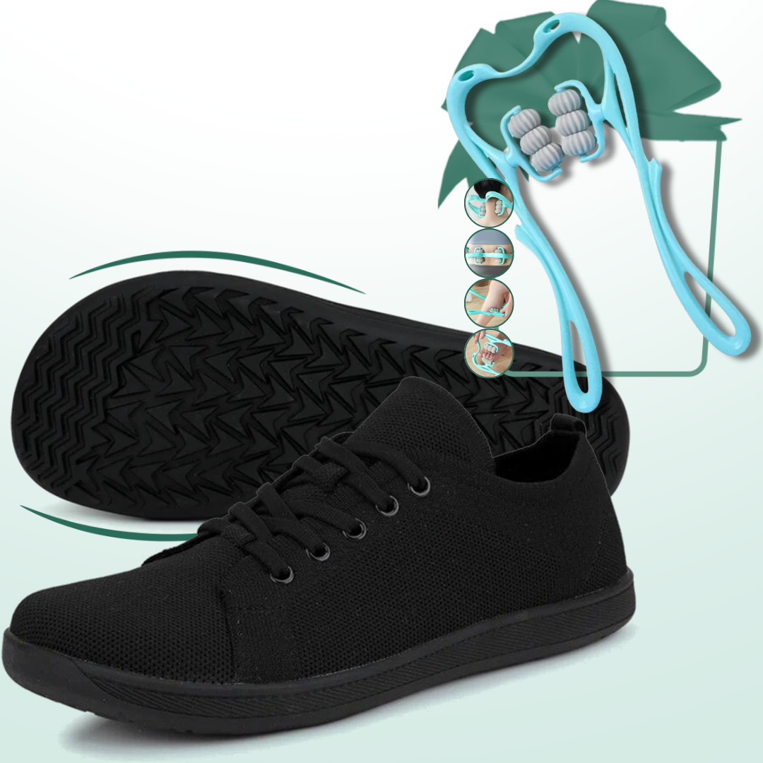 Lorry Vamp Barfußschuhe Knit Schwarz - Barfußabenteuer und Handmassageglück