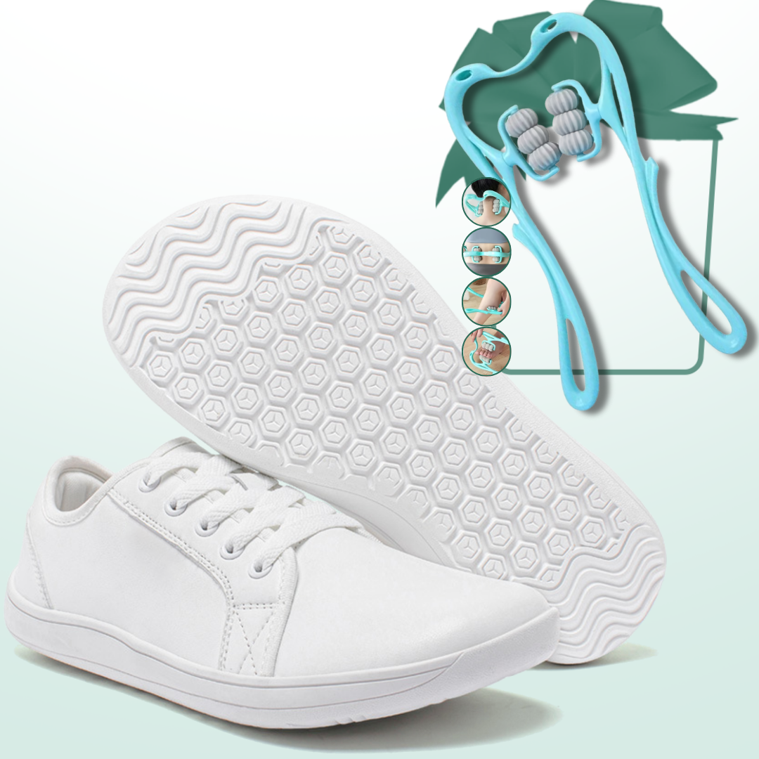 Lorry Vamp Barfußschuhe Leder Weiß - Barfußabenteuer und Handharmonie