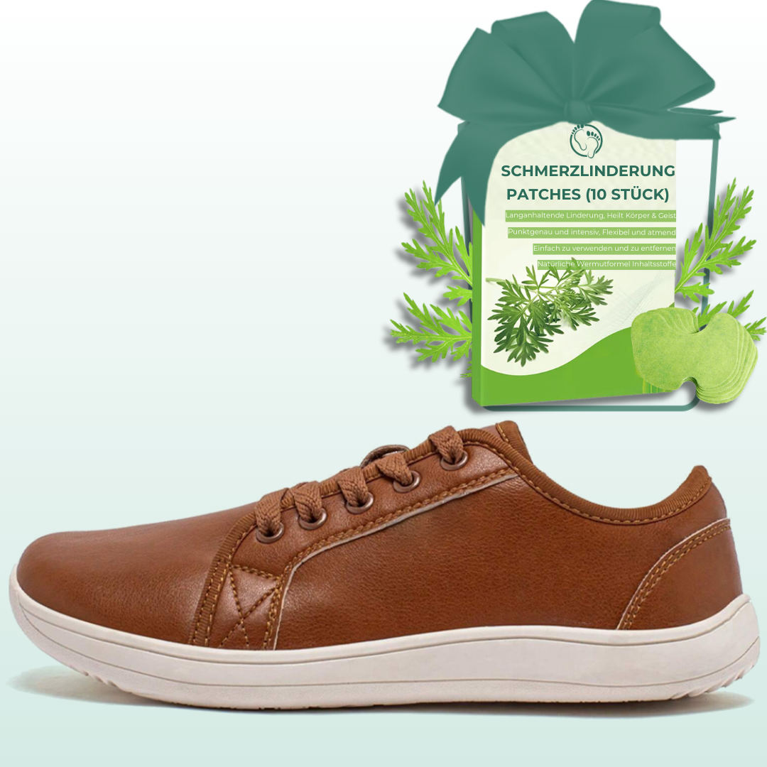 Lorry Vamp Barfußschuhe Leder Braun - Kräuterheld trifft Barfußstar