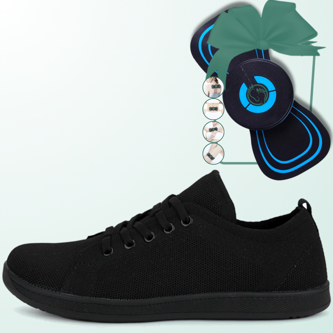 Lorry Vamp Barfußschuhe Knit Schwarz - Schuh-Revolution und Massage-Fusion