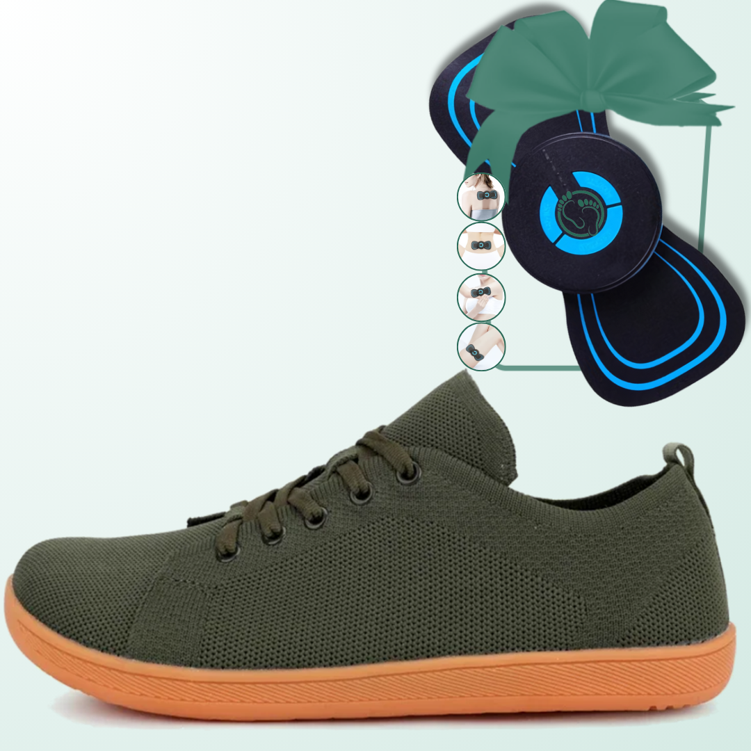 Lorry Vamp Barfußschuhe Knit Grün - Wohlfühlpfad und Massagewunder