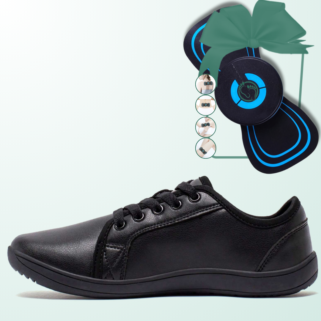 Lorry Vamp Barfußschuhe Leder Schwarz - Laufwunder und Massageerlebnis