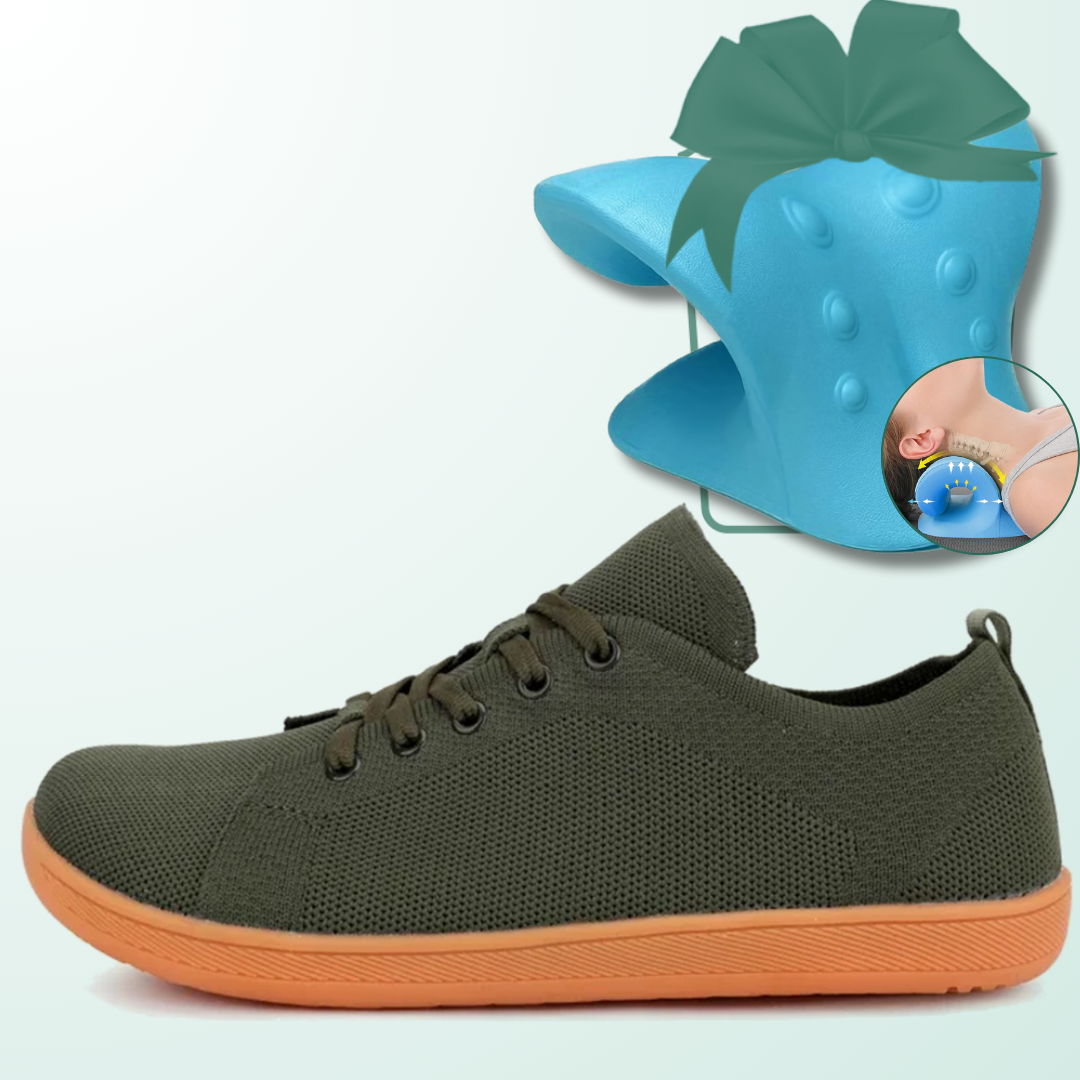 Lorry Vamp Barfußschuhe Knit Grün - Barfußglück und Nackenwohl