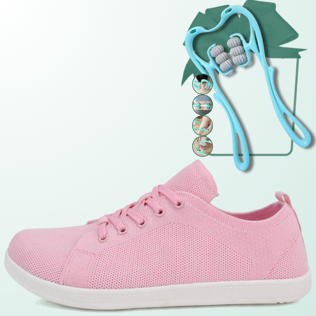 Lorry Vamp Barfußschuhe Knit Rosa - Laufwunder und Handgenuss