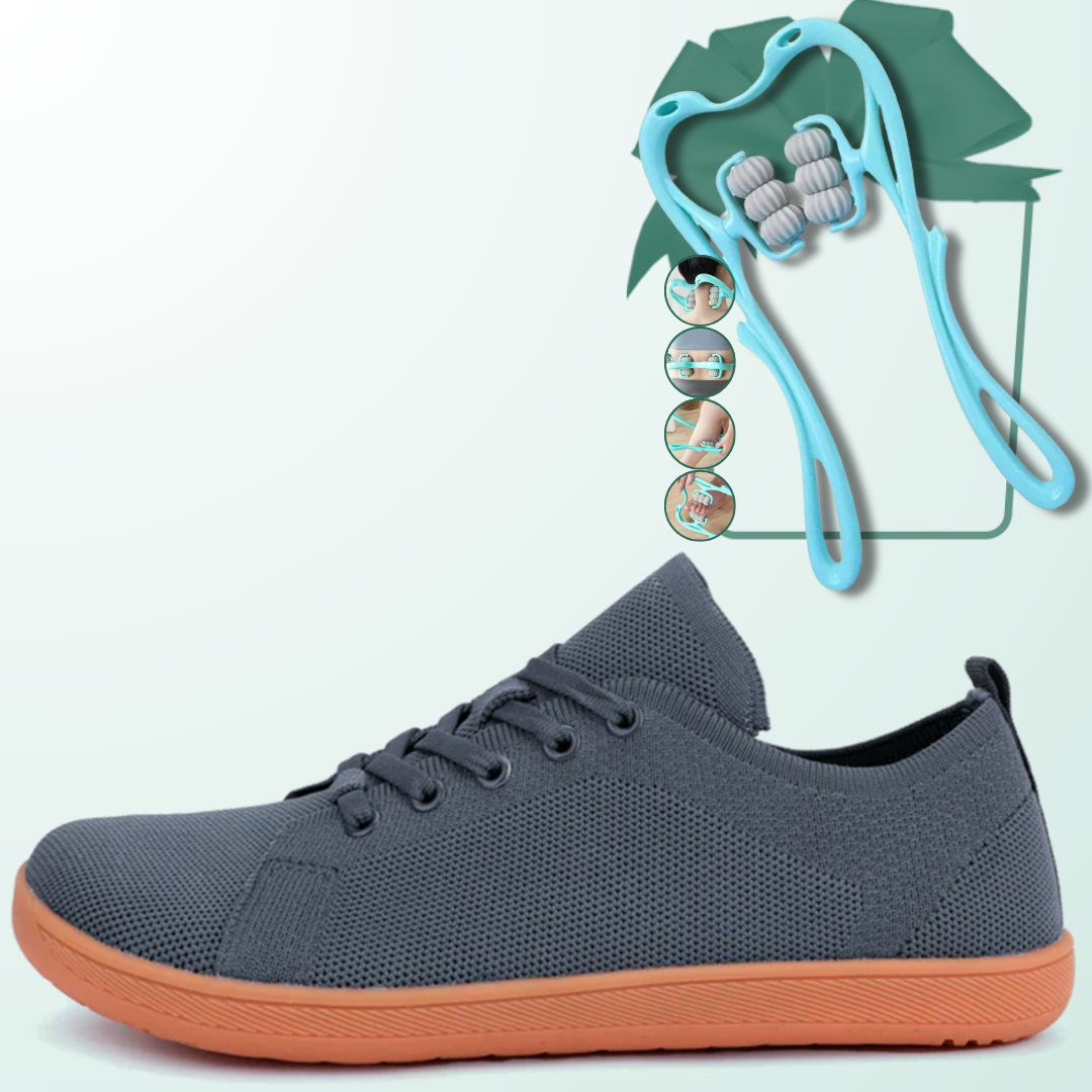 Lorry Vamp Barfußschuhe Knit Grau - Barfußabenteuer und Handmassageglück