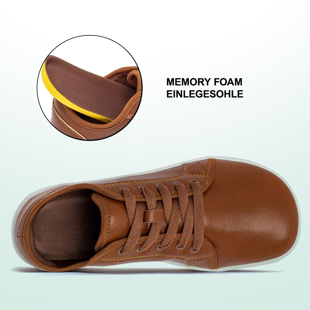 Lorry Vamp Barfußschuhe Leder Braun - Laufschuh-Glück und Handmassage-Magie