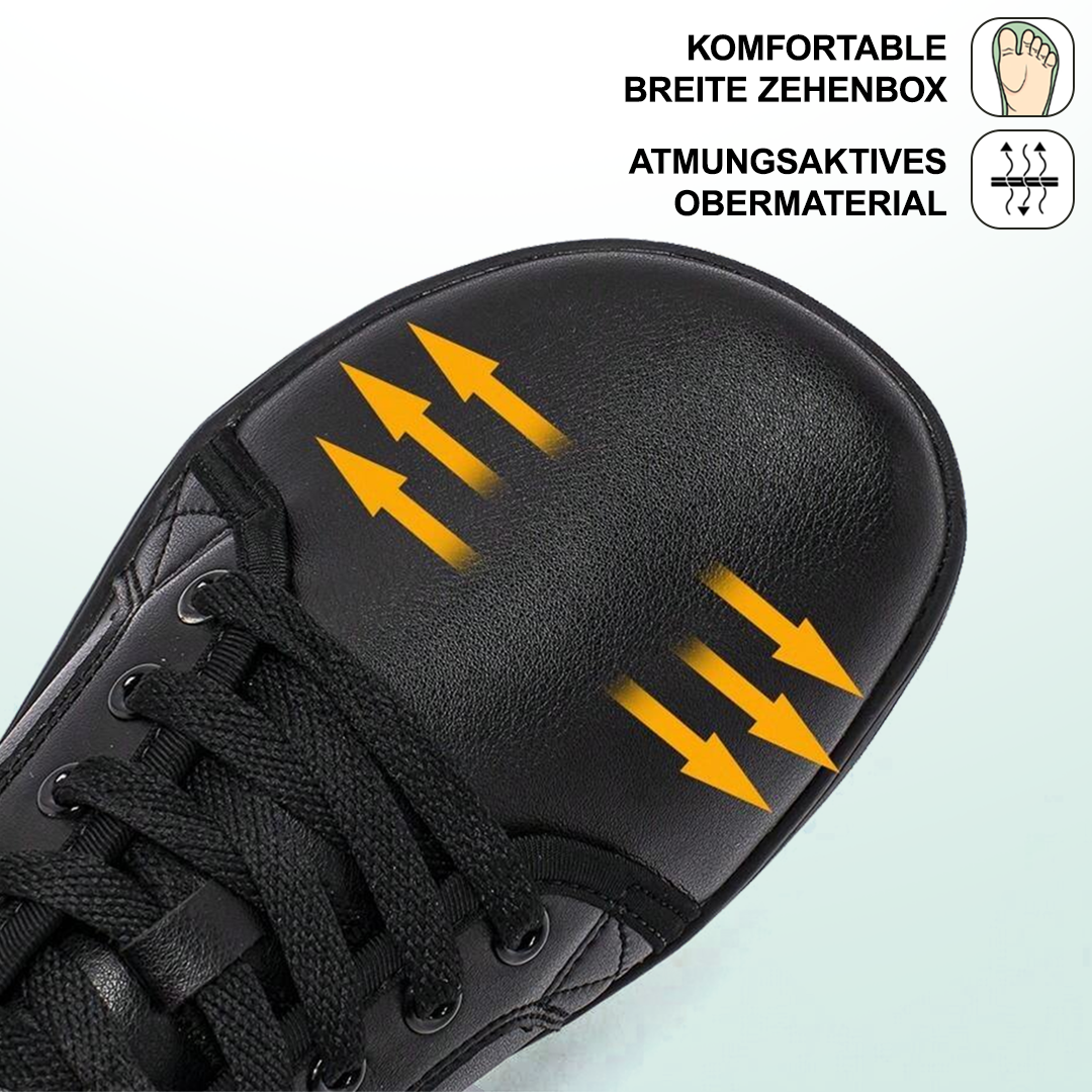 Lorry Vamp Barfußschuhe Leder Schwarz - Laufwunder und Massageerlebnis