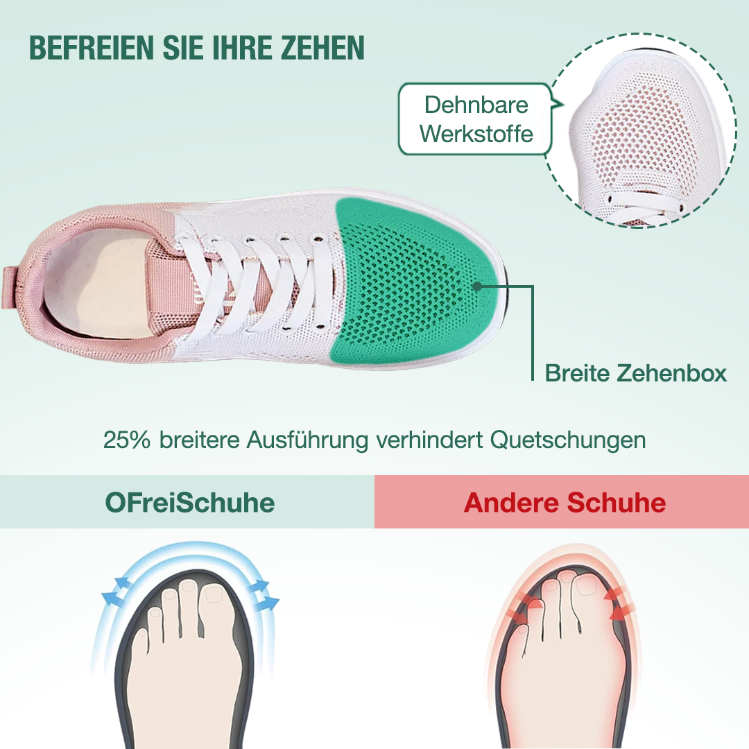 WalkMora Orthopädische Schuhe - Rosa Weiß