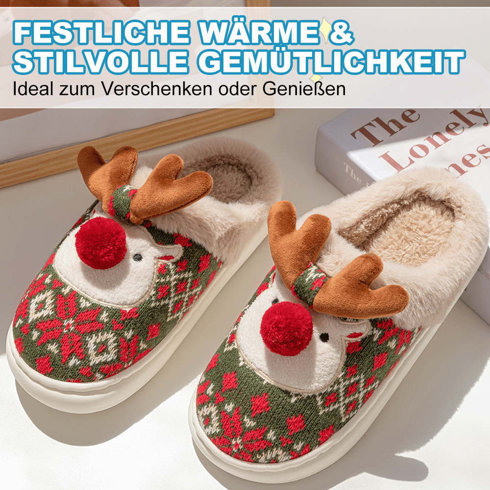 StarJoy-Kuschelige Rentier-Pantoffeln – Wärmend & Süß für Weihnachten