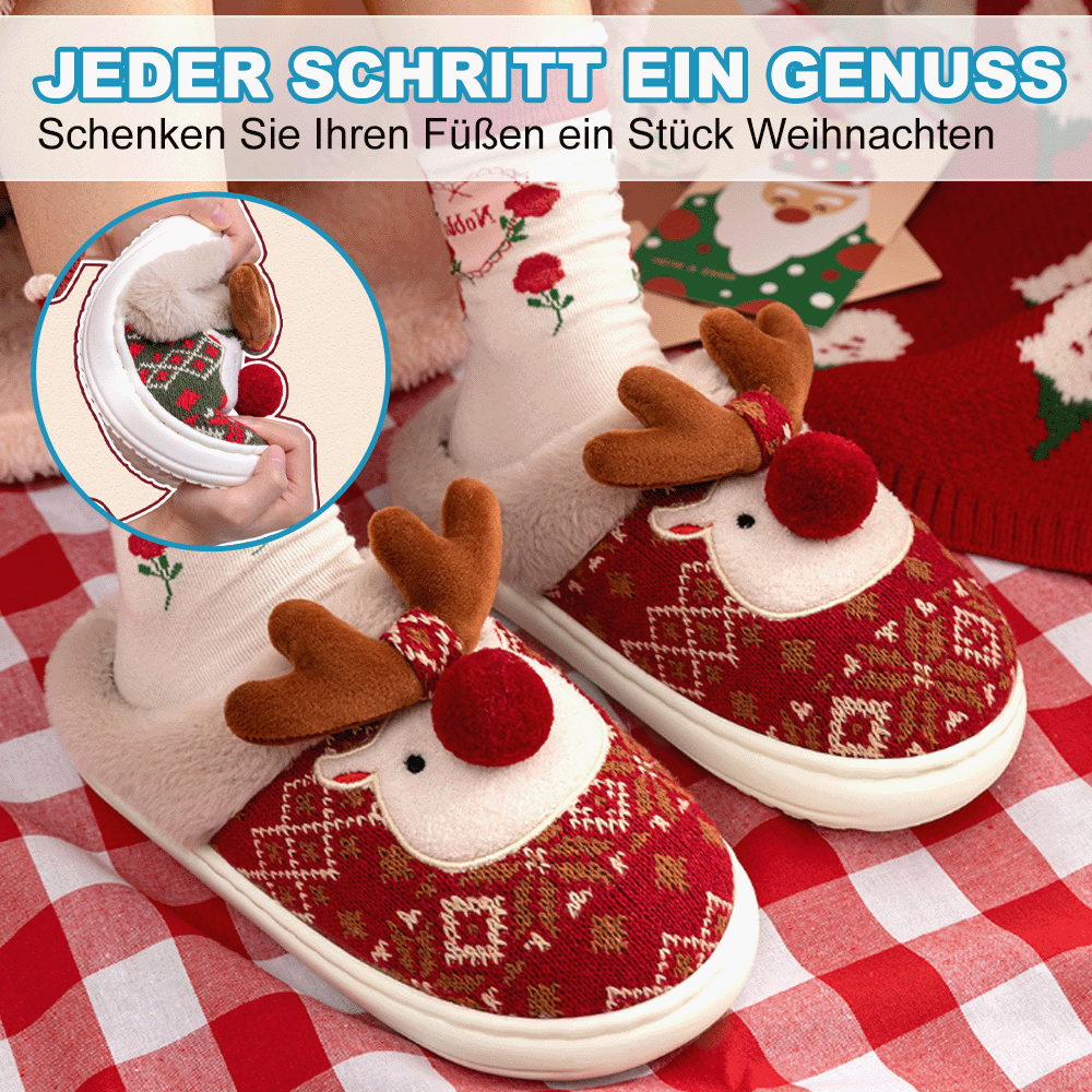 StarJoy-Kuschelige Rentier-Pantoffeln – Wärmend & Süß für Weihnachten
