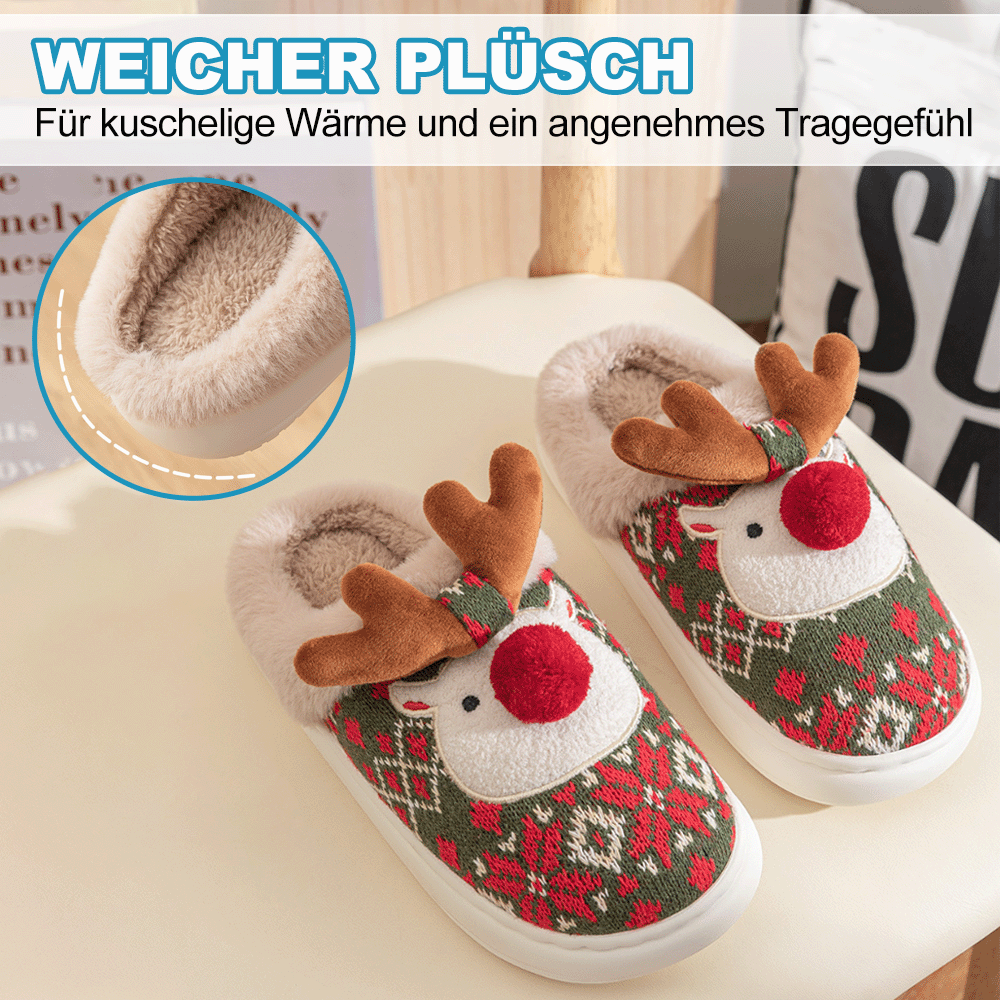 StarJoy-Kuschelige Rentier-Pantoffeln – Wärmend & Süß für Weihnachten