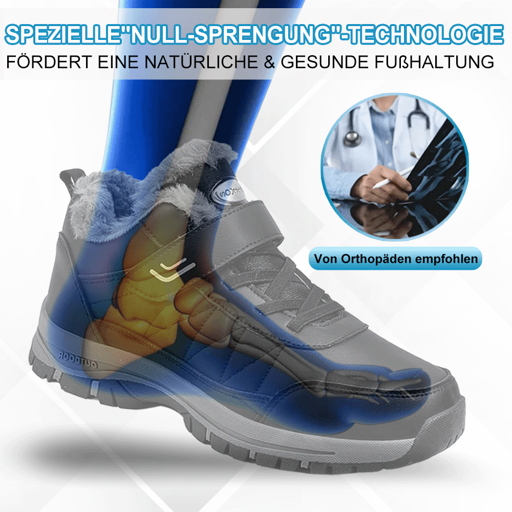OrthoStabil Leder - Schmerzlindernde, Wasserdichte & Isolierte Ergonomische Komfortschuhe