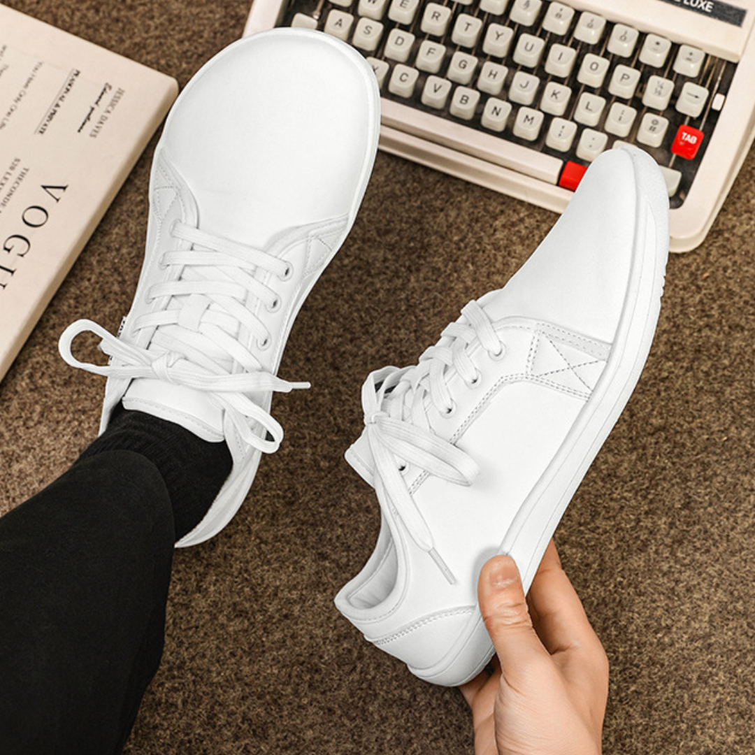 Lorry Vamp Barfußschuhe Leder - Weiß